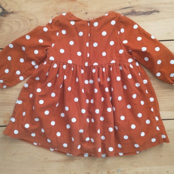 Burnt Orange Couderoy Dress 12m - Picture 4 of 4